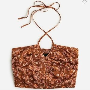 J.CREW Vintage Vines Halter Top Retro Style SIZE 10 BNWT SO $80